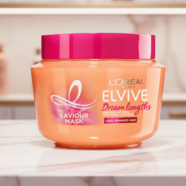 L'Oréal Paris Elvive Dream Lengths Hair Saviour Mask, For Long Damaged Hair, 300ml