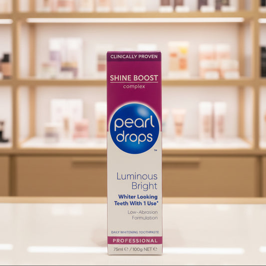 Pearl Drops Luminous Bright White Toothpaste, Whitening Toothpaste 75ml