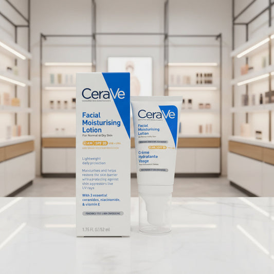 CeraVe AM Facial Moisturising Lotion SPF50 with UV Protection and 3 essential Ceramides & Vitamin E for Normal to Dry Skin 52ml