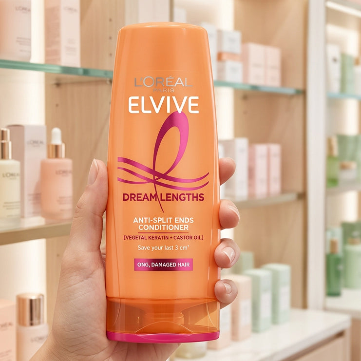 L'Oréal Paris Elvive Dream Lengths Anti-Split Ends Conditioner, for Long Hair, 300mL
